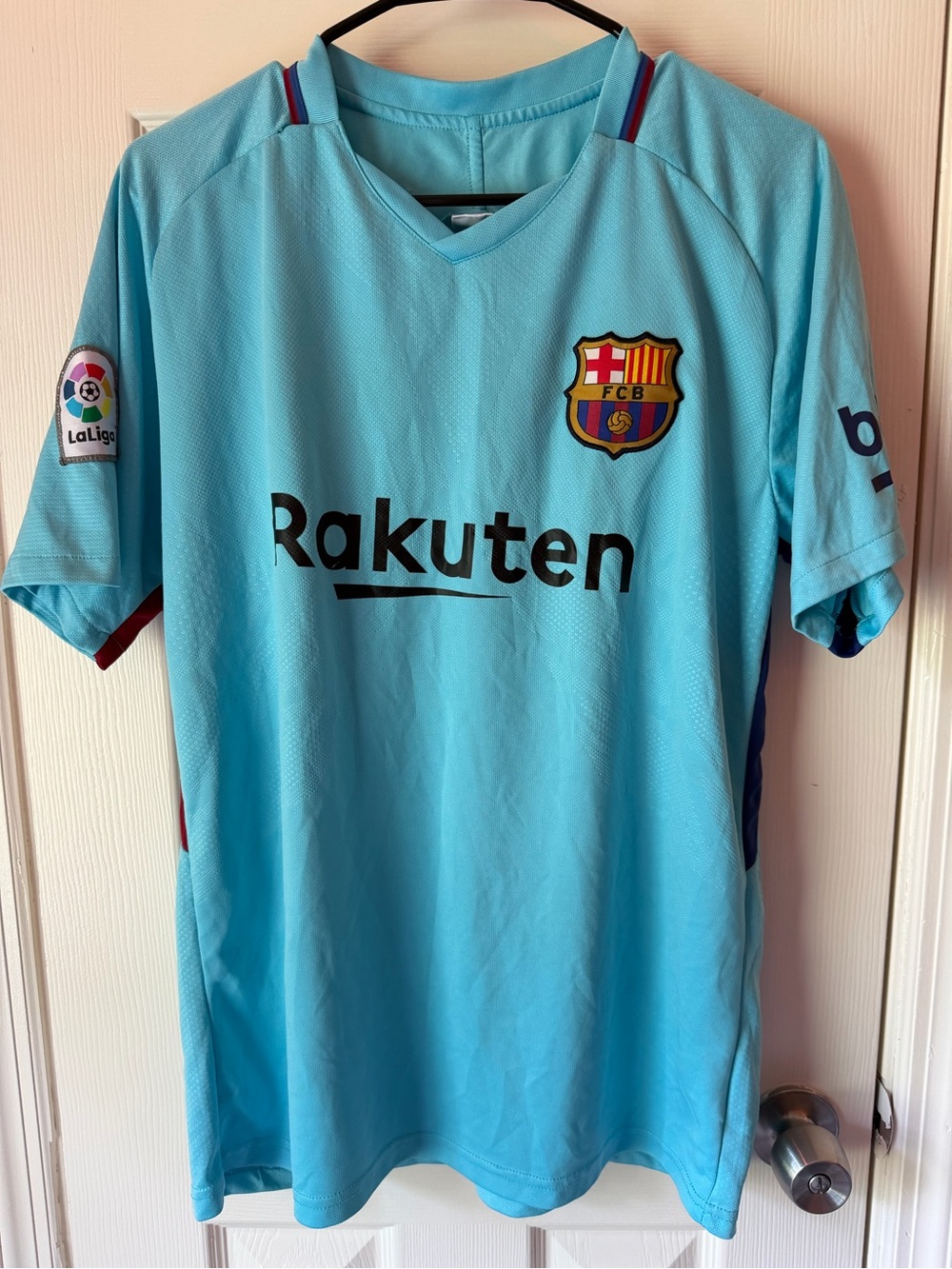 FC Barcelona Light Blue Rakuten Away Jersey - Men's